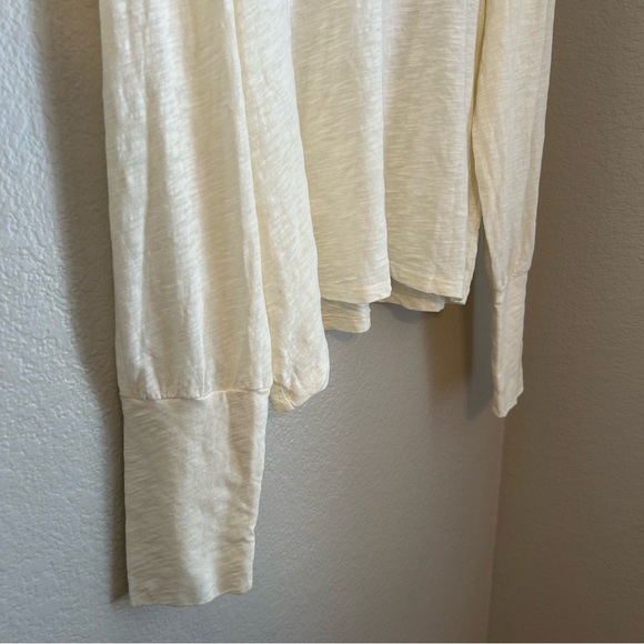 NWT, Bobi Los Angeles Women’s Long Sleeve 100% Cotton Top in Macadamia, Large - Picture 3 of 8